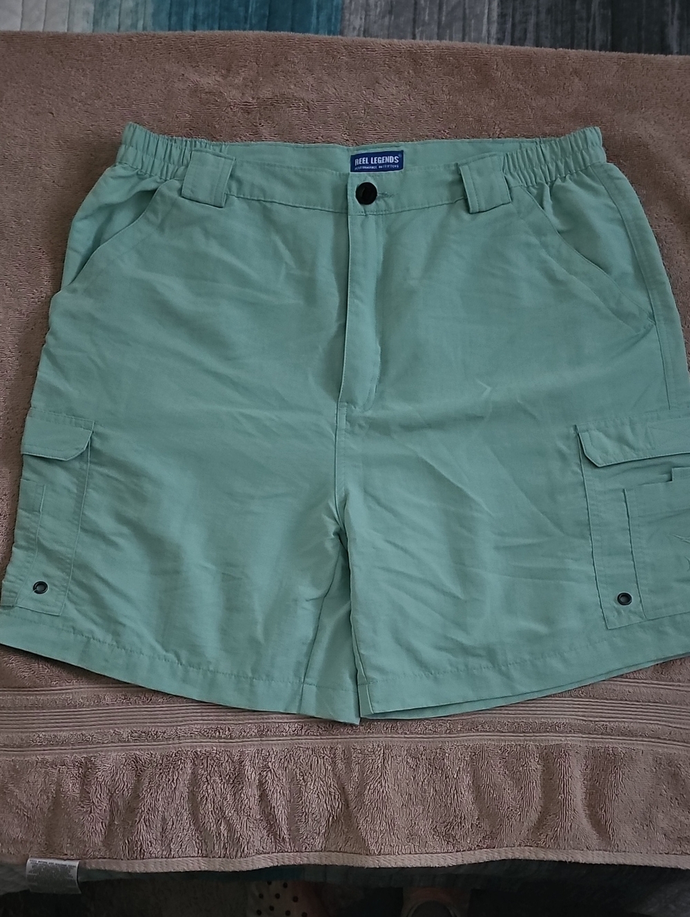Reel Legends Light Mint Green Cargo Shorts